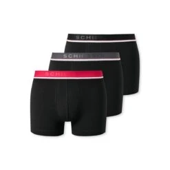 Schiesser Unterwäsche Boxershorts 95/5 Webgummibund Schwarz/rot Sortiert Herren - 3 Stück