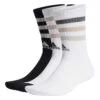 ADIDAS PERFORMANCE Adidas Sportsocken Crew Bold 3-Streifen Cushioned Weiss/schwarz - 3 Paar