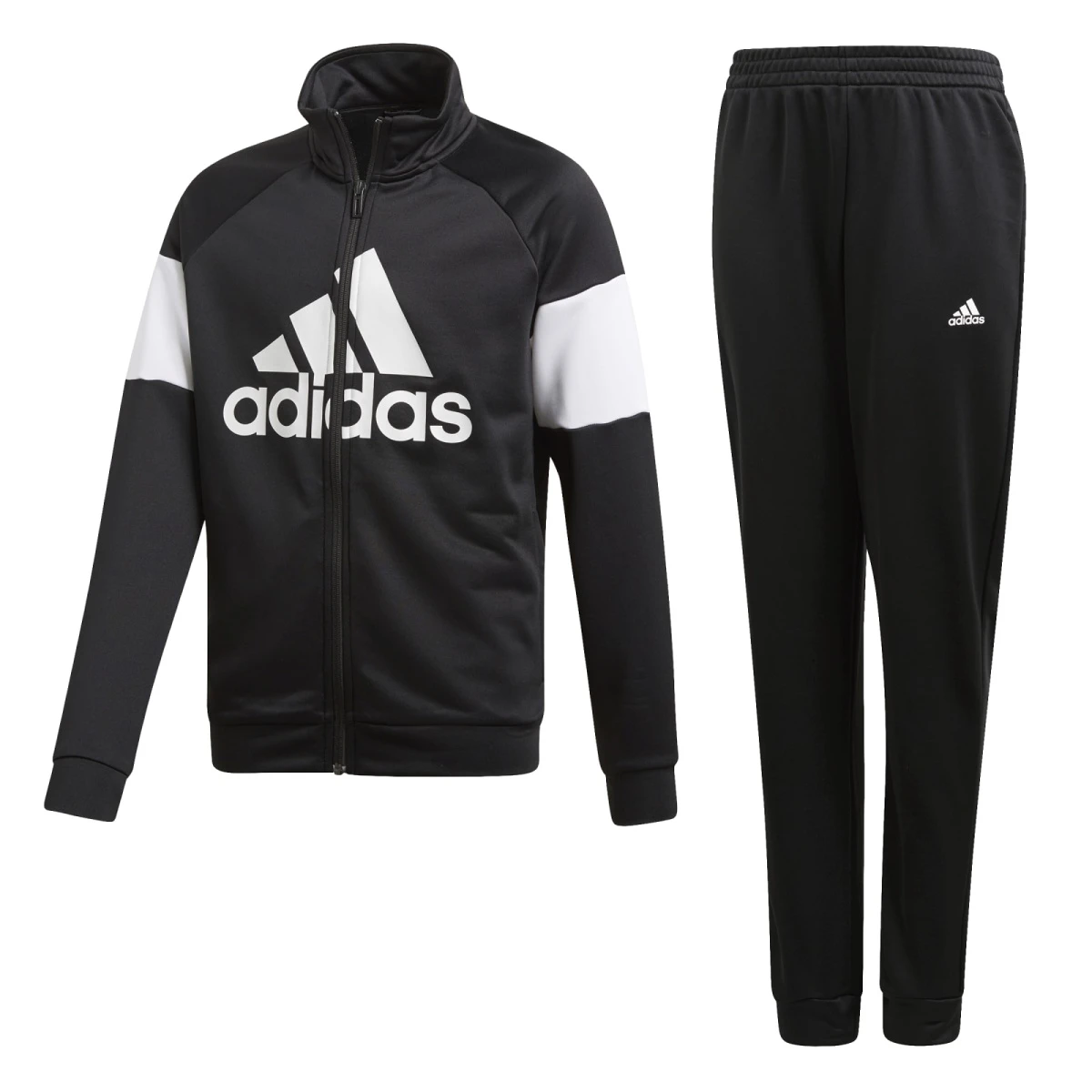 ADIDAS PERFORMANCE Adidas Trainingsanzug Badge Of Sport (100% Polyester) Schwarz/weiss Jungen 1 ADIDAS PERFORMANCE Adidas Trainingsanzug Badge Of Sport (100% Polyester) Schwarz/weiss Jungen