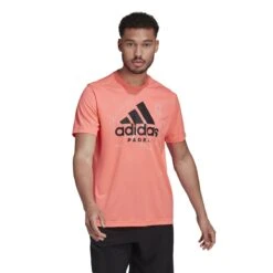 ADIDAS PERFORMANCE Aktion Noch Gültig Klicken Sie Auf Das Icon, Um Eine Erklärung Zu Erhalten. Adidas Tennis-Tshirt Logo Padel-Print Korallenrot Herren -Tennis Meister adidas HG1093 Tshirt Padel206 1200x1200 1