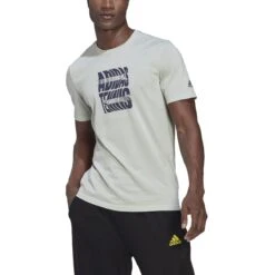 ADIDAS PERFORMANCE Aktion Noch Gültig Klicken Sie Auf Das Icon, Um Eine Erklärung Zu Erhalten. Adidas Tennis-Tshirt WMB In Graphic (Baumwollmix) Linengrün Herren