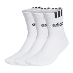 ADIDAS PERFORMANCE Adidas Sportsocken Crew Cushion 3-Streifen Linear Weiss - 3 Paar