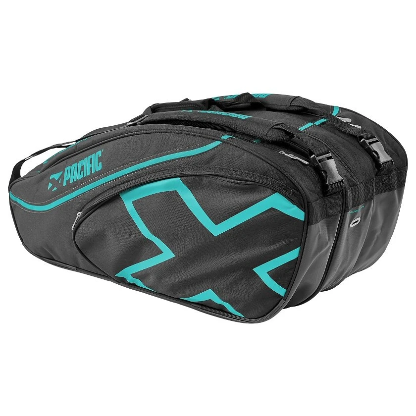Pacific Racketbag (Schlägertasche) X Tour 2XL Schwarz/petrol 12er - 3 Hauptfächer (Thermofach) 2 Pacific Racketbag (Schlägertasche) X Tour 2XL Schwarz/petrol 12er - 3 Hauptfächer (Thermofach) – Bild 2